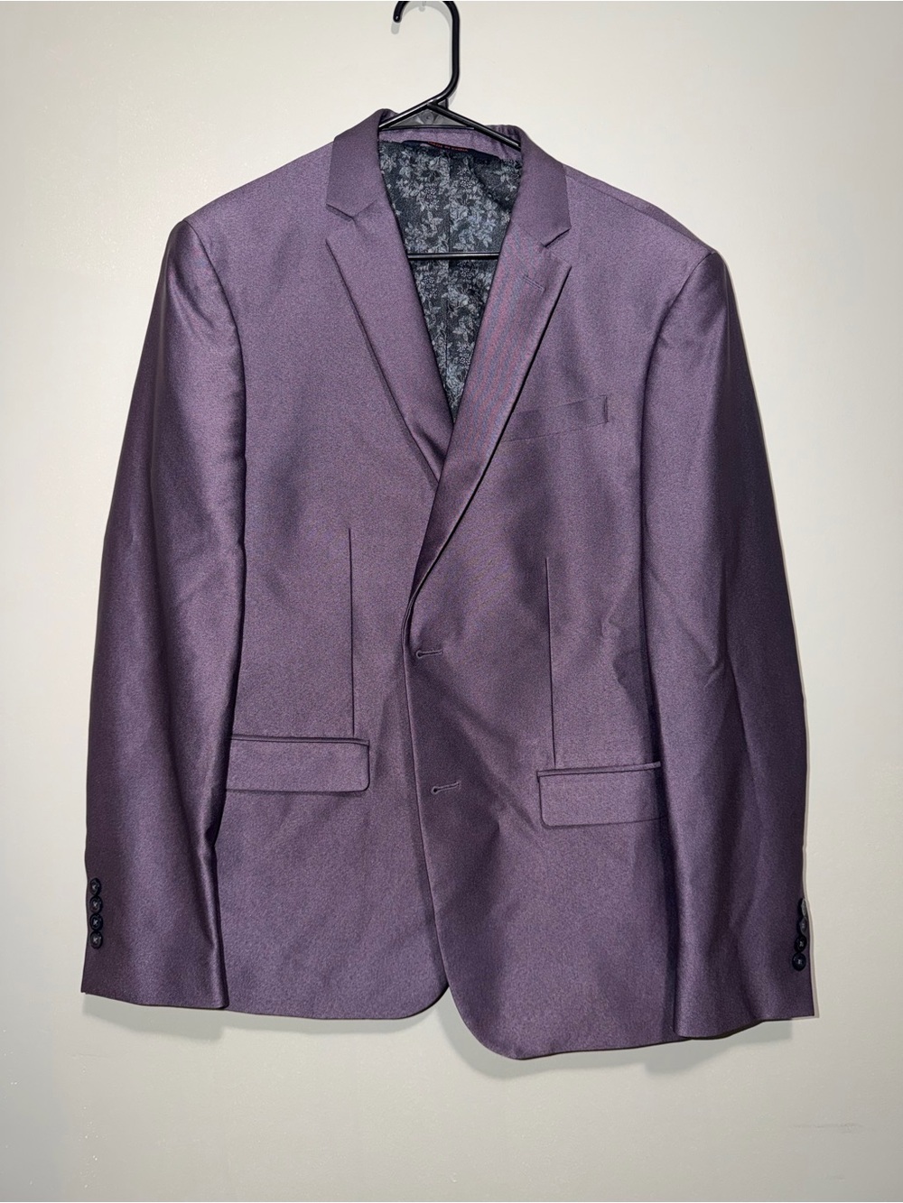 Egara Skinny Fit Sport Coat Blazer Men’s Large Purple Slim Fit